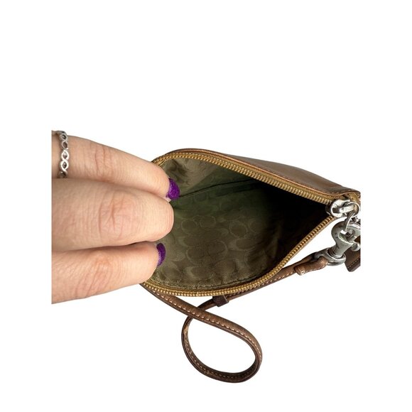 Vintage Coach Leather Wristlet Wallet Caramel Brown Patina - Picture 8 of 8
